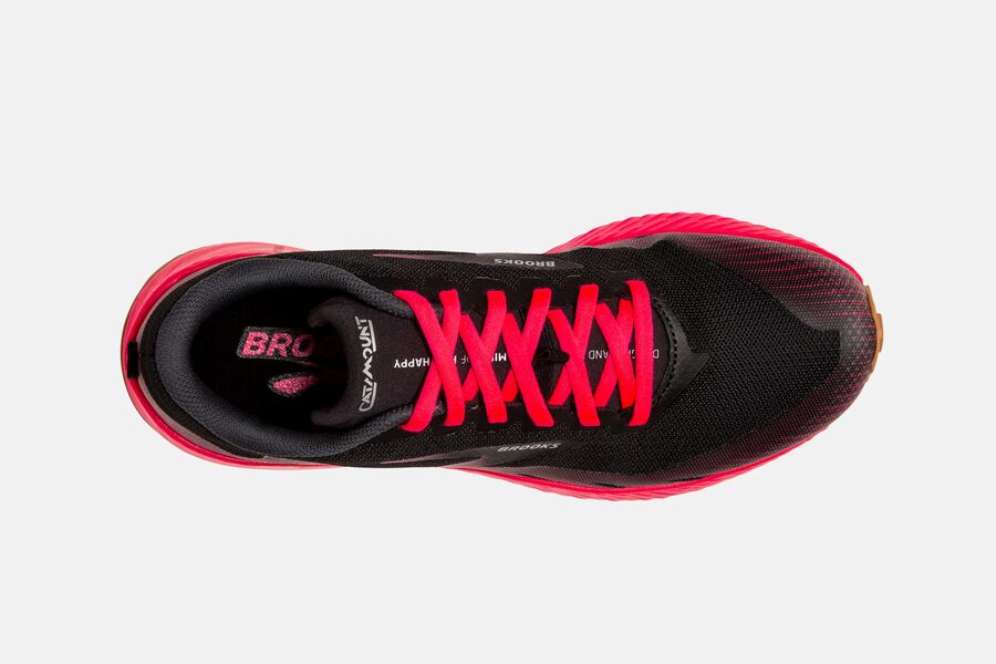 Brooks Catamount Trail Running Shoes Womens - Black/Red - JHYWR-4357